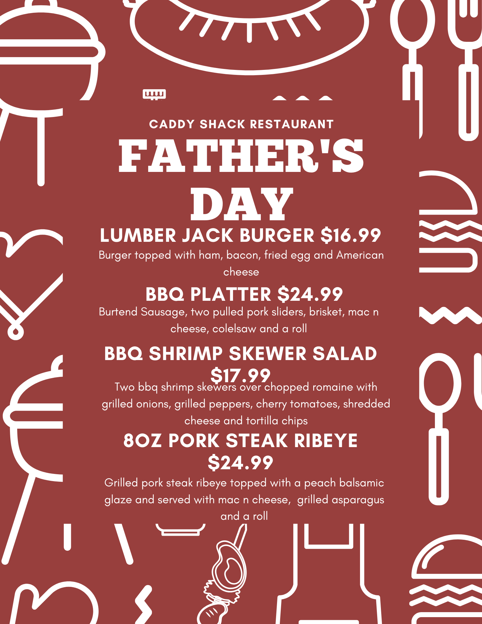 2026 Father's Day Menu — 06/19-06/21